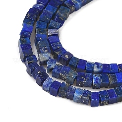 天然石ラピスラズリビーズ連売り  正方形  1.5x1.5x1mm  穴：0.5mm  約340~345個/連  15.04~15.16''（38.2~38.5センチメートル）&nbsp;G-G271-G07-1x1.5mm