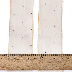 片面プリントのポリエステル＆アクリルサテンリボン  ギフト包装用  古いレース  1-1/2インチ（39mm）  約20.00ヤード（18.29m）/ロール&nbsp;SRIB-T009-06D