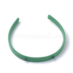 ヘアアクセサリープレーンプラスチックヘアバンドパーツ  歯抜け  ベルベットと  シーグリーン  122mm&nbsp;OHAR-S195-04D
