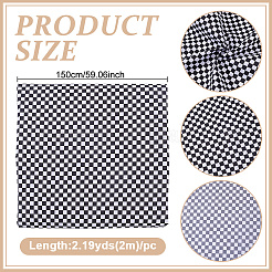 ポリコットンタータン生地  服装アクセサリー  ブラック  1500mm  2m / pc&nbsp;DIY-WH0504-778