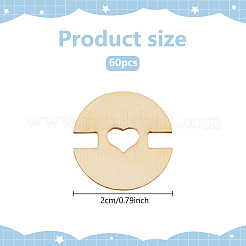 60Pcs Removable Wooden Pom Poms Buttons&nbsp;TOOL-AN0001-01