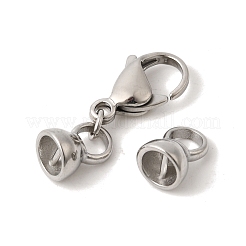 304ステンレス鋼のロブスタークロウ留め金とコードエンド  ステンレス鋼色  37mm  穴：6mm&nbsp;STAS-B128-08P-02