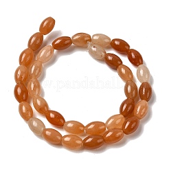 楕円染め天然なレッドアベンチュリンビーズのネックレス  12x8mm  穴：1mm  約39個/連  15.7インチ&nbsp;G-P106-03A