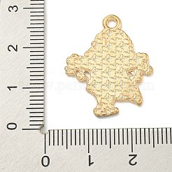 クリスマステーマ合金エナメルペンダント  ライトゴールド  サンタクロース  26x21x1.2mm  穴：2mm&nbsp;ENAM-I060-01A
