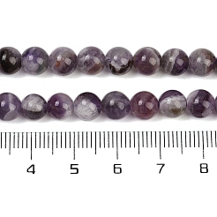 天然石アメジストビーズ連売り  ラウンド  6.5~7mm  穴：1mm  約58個/連  14.80~14.84''（37.6~37.7センチメートル）&nbsp;G-M445-6mm-01E