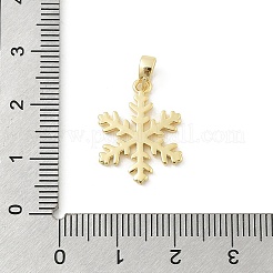 真鍮チャーム  カドミウムフリー＆ニッケルフリー＆鉛フリー  18KGP本金メッキ  スノーフレーク  19.5x15x1.5mm  穴：5x2.5mm&nbsp;KK-E791-08G
