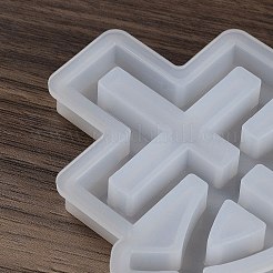 DIY シリコンホルダー型  レジン型  粘土工芸の金型ツール  ホワイト  クロス  110x86x9.5mm&nbsp;LS-SIMO-Z001-02D