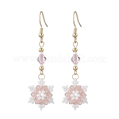 Glass Seed Beads Dnagle Earrings&nbsp;EJEW-MZ00501