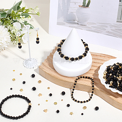 DIYファインディングキット  ABSプラスチック、模造真珠、アクリル、CCBプラスチック、真鍮のラインストーンスペーサービーズを含む  ゴールドカラー  3~8x3~8x1~8mm  穴：1~2.3mm&nbsp;DIY-PA0001-18
