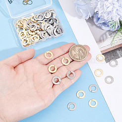 120Pcs 2 Colors 201 Stainless Steel Charms&nbsp;STAS-BC0010-54