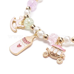 Colorful Alloy Enamel Cute Charms Bracelet&nbsp;BJEW-JB08661-05