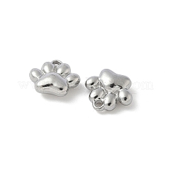 304ステンレススチールチャーム  足跡チャーム  変色防止  ステンレス鋼色  10.5x11.5x4.5mm  穴：1.2mm&nbsp;STAS-F320-10P