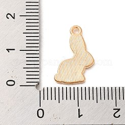 合金エナメルチャーム  ライトゴールド  うさぎチャーム  パールピンク  17x11x1.5mm  穴：1.5mm&nbsp;ENAM-E064-06KCG-01