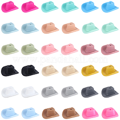 36Pcs 18 Colors Hat Food Grade Eco-Friendly Silicone Focal Beads&nbsp;SIL-PA0001-61