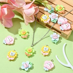 40Pcs 4 Styles Opaque Resin Pendants&nbsp;RESI-CJ0002-85