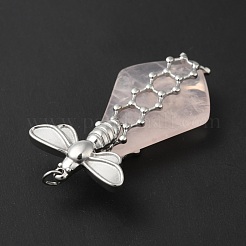 Natural Rose Quartz Pendants&nbsp;G-G870-02P