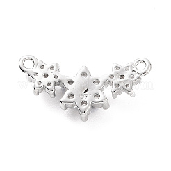 Eco-friendly Rack Plating Brass Micro Pave Cubic Zirconia 2-Loop Charms&nbsp;KK-F843-08P