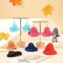 DIY Woven Wool Yarn Hat Dangle Earring Making Kits&nbsp;DIY-TA0011-32