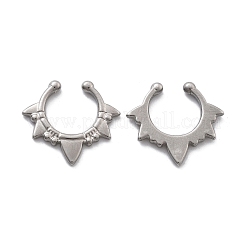 304 Stainless Steel Spike Clip on Nose Rings&nbsp;AJEW-A062-05P-03
