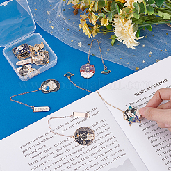 8Pcs 8 Style Alloy Enamel Astronaut Bookmark&nbsp;AJEW-PH0004-34