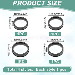 4Pcs 4 Styles Stainless Steel Grooved Finger Ring Settings&nbsp;STAS-LP0001-43EB-04