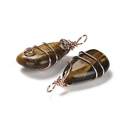Natural Tiger Eye Pendants&nbsp;G-F763-03RG-03