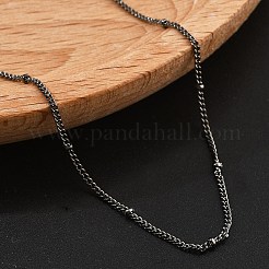 2MM Brass Satellite Chain Necklaces for Women&nbsp;NJEW-D302-49B