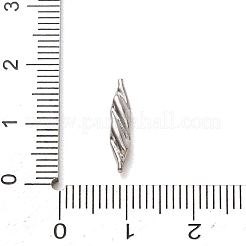 304ステンレススチールコネクタチャーム  オリーブリンク  ステンレス鋼色  15.5x3x3mm  穴：1mm&nbsp;STAS-N124-57P
