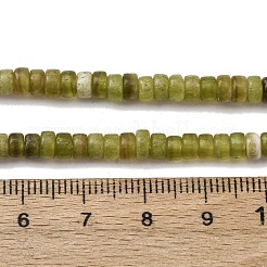 天然和田翡翠ビーズ連売り  ディスク  ヒシビーズ  4~5x2~2.5mm  穴：0.7mm  約160個/連  15''（38.1センチメートル）&nbsp;G-L624-I06-2x4mm