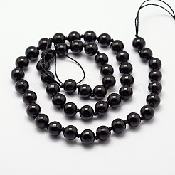 Natural Black Onyx Beads Strands&nbsp;X-G-O153-01-6mm