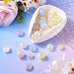 75Pcs 5 Styles Electroplate Acrylic European Beads&nbsp;OACR-TA0002-68