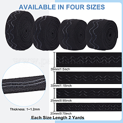 8 Yards 4 Styles Polyester Non Slip Knitted Elastic Belt&nbsp;OCOR-BC0005-77