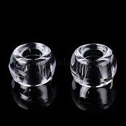 透明プラスチックビーズ  バレル  透明  9x6mm  穴：3.8mm&nbsp;X-KY-T025-01-E09