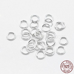 925 Sterling Silver Soldered Closed Jump Rings&nbsp;STER-F032-08S-0.7x5