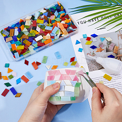 400Pcs 4 Styles Mosaic Tiles Glass Cabochons&nbsp;DIY-DC0003-67