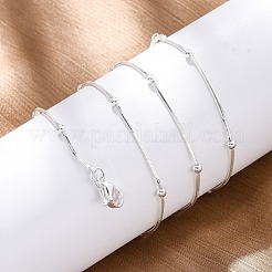 2.5MM Brass Ball Snake Chain Necklaces for Women Men&nbsp;KK-P302-03S