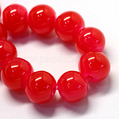 Baking Paint Imitation Jade Glass Round Bead Strands&nbsp;DGLA-Q021-10mm-05