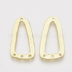 合金シャンデリアコネクターパーツ  三角形  ライトゴールド  32x17x1.5mm  穴：1.2mm&nbsp;PALLOY-S121-117