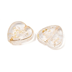 Baking Paint and Golden Metal Enlaced Glass Beads&nbsp;GL-CBA1477-21B