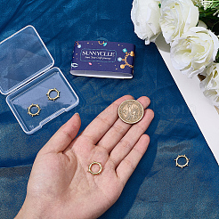 6Pcs Brass Spring Gate Rings&nbsp;KK-SC0007-74