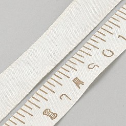綿定規  目盛付きコットンテープ  フラット  アンティークホワイト  1.5cm&nbsp;AJEW-WH0695-031A