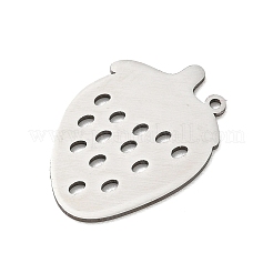 ステンレスペンダント201個  イチゴのチャーム  ステンレス鋼色  26.5x18.5x1mm  穴：1.4mm&nbsp;SA-CBA6FBD-20P
