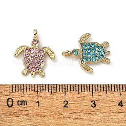 Golden Rack Plating Alloy Rhinestone Pendants&nbsp;PALLOY-F308-17G