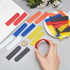 48 Sets 6 Colors PE Plastic 7 Holes Hats Replacement Fasteners Buckle&nbsp;FIND-BC0003-51