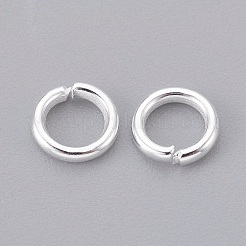 鉄丸カン  カドミウムフリー＆鉛フリー  オープン丸カン  DIYのジュエリーには  銀  18ゲージ  5x1mm  内径：3mm  約800個/100g&nbsp;X-IFIN-JR5x1mm-S