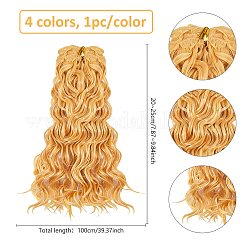 4Pcs 4 Colors High Temperature Fiber Long Instant Noodle Curly Hairstyle Doll Wig Hair&nbsp;DOLL-DC0001-03