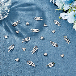 316サージカルステンレススチール製クリップオンイヤリング金具200セット  ステンレス鋼色  21.5x9.5x3.5mm  穴：3.5mm  7x7.5x3.5  穴：1.4mm  2個/セット&nbsp;STAS-DC0011-89