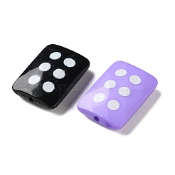 Spray Printed Opaque Acrylic Beads&nbsp;OACR-P034-05A-M