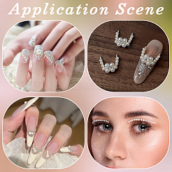 8 Styles Half Round ABS Plastic Imitation Pearl Cabochons&nbsp;OACR-PA0001-19