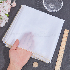 女性用シフォンレースガーゼスカーフ  ホワイト  2000x1000x0.2mm&nbsp;DIY-WH20007-768A